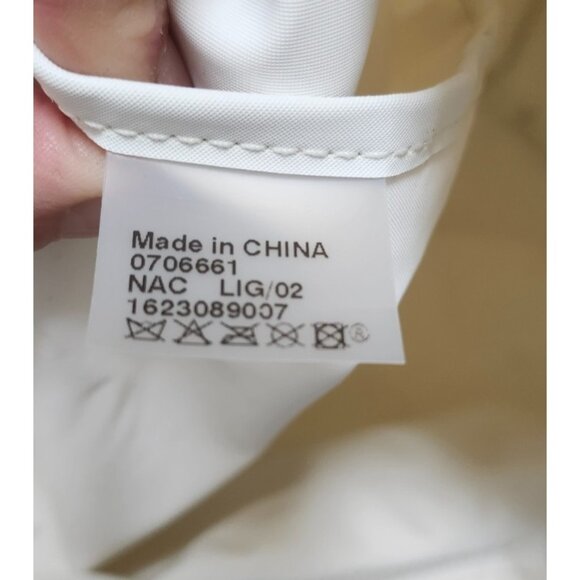 Longchamp White/Brown Nylon And Leather Le Pliage Tote - Picture 10 of 16